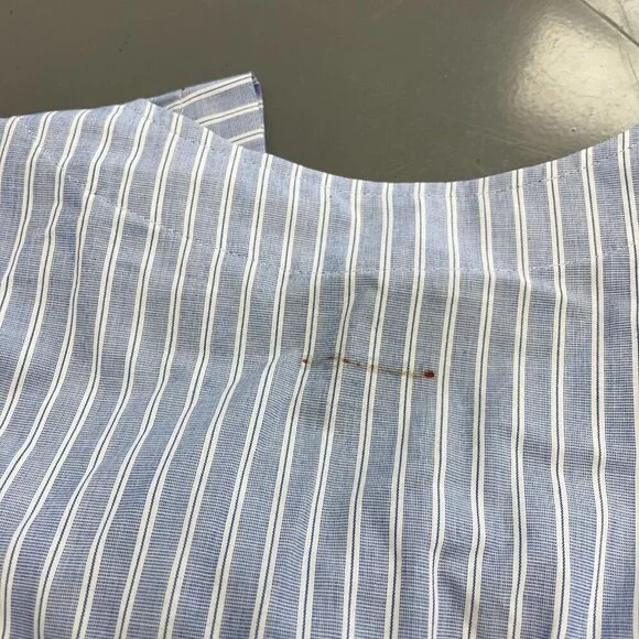 NEW Lands' End Men's M Pajama Top Set Blue Striped & Plaid Cotton Long Sleeve - Picture 5 of 7